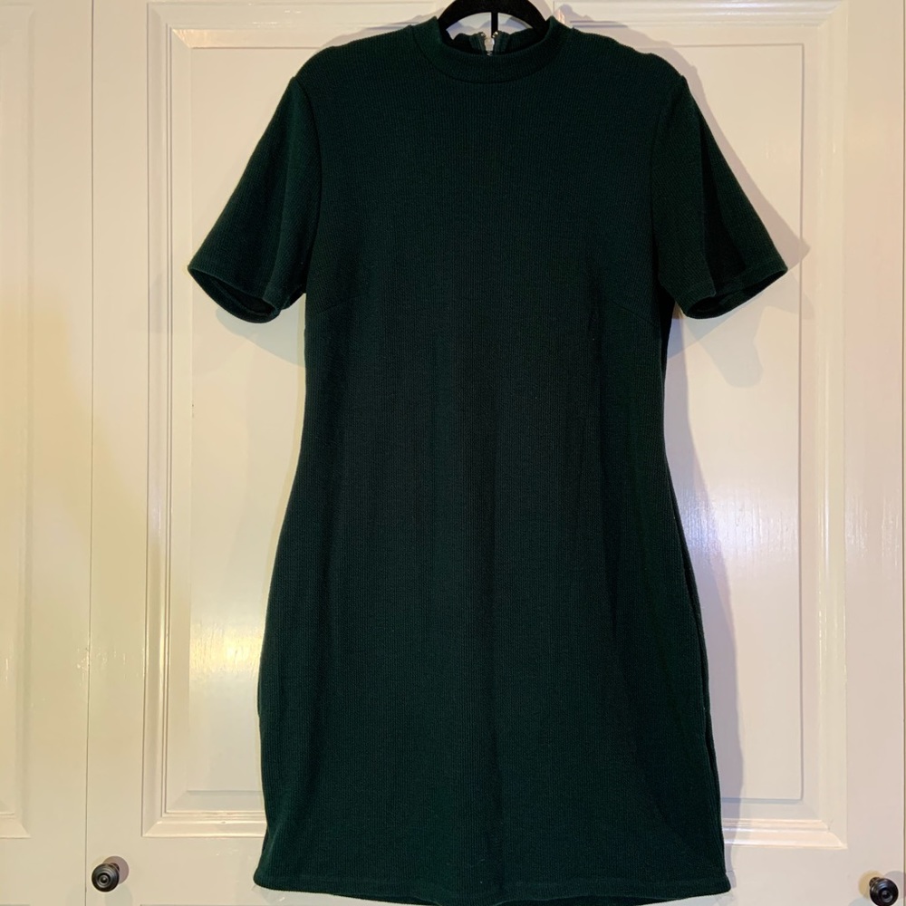 Sweater bodycon dress dark green